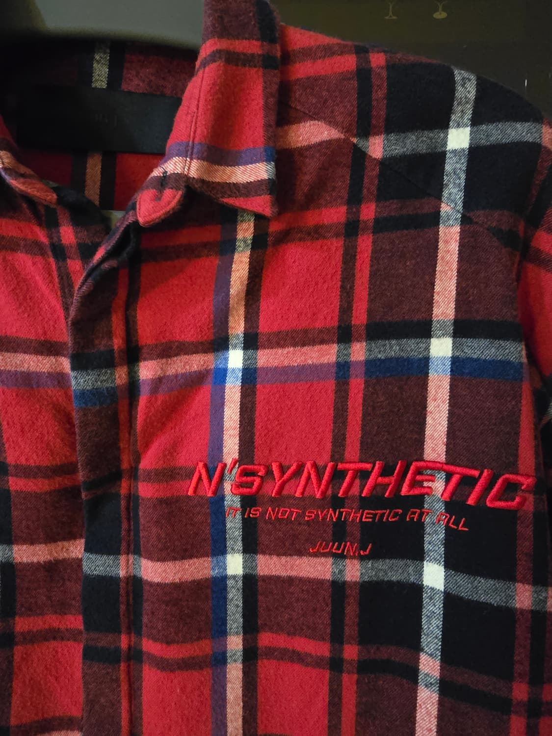 준지 juuni 세미오버핏 체크셔츠 46사이즈입니다 상품이미지3
