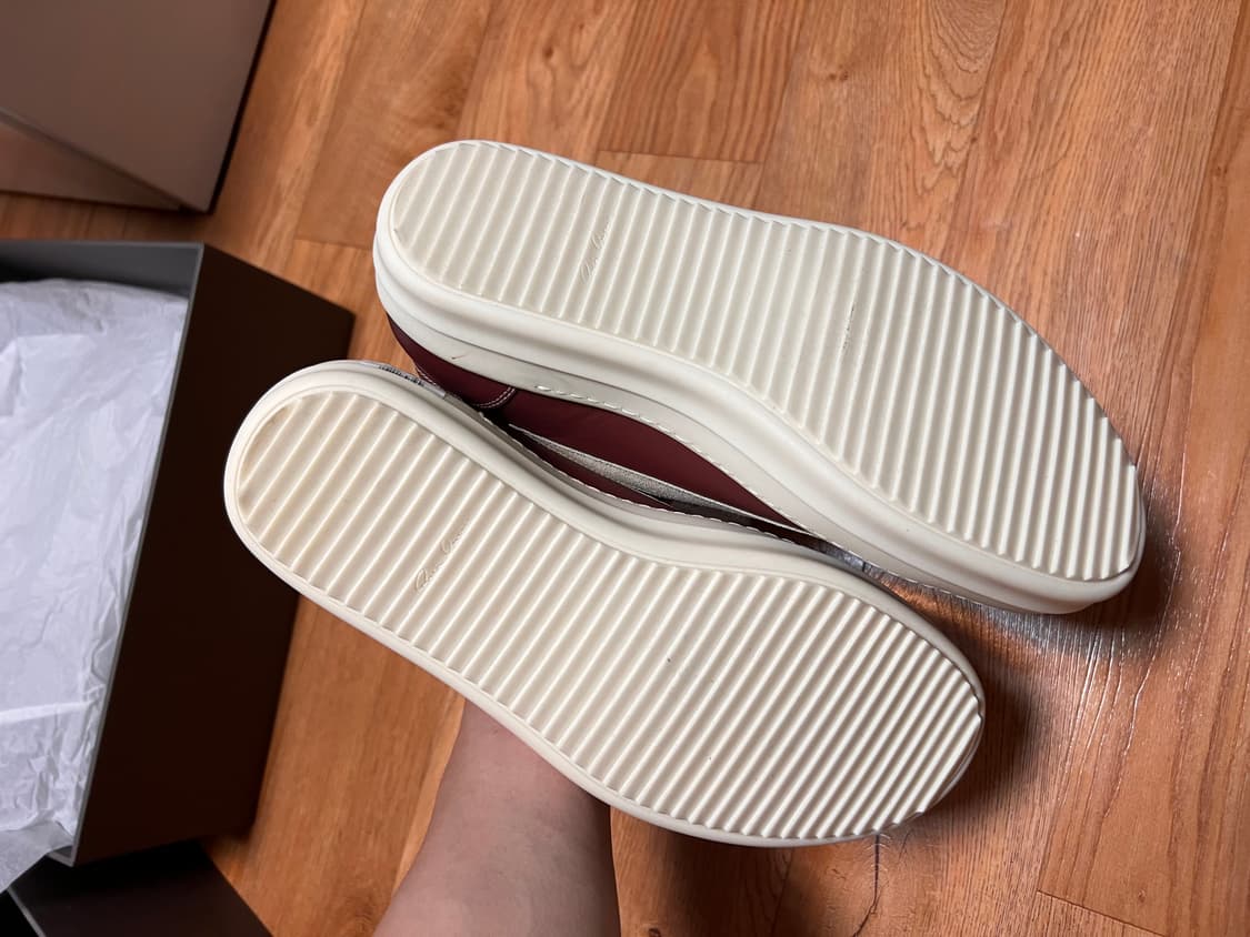 릭오웬스 빈티지 스니커즈 릭반스 레드 로즈우드 상품이미지8