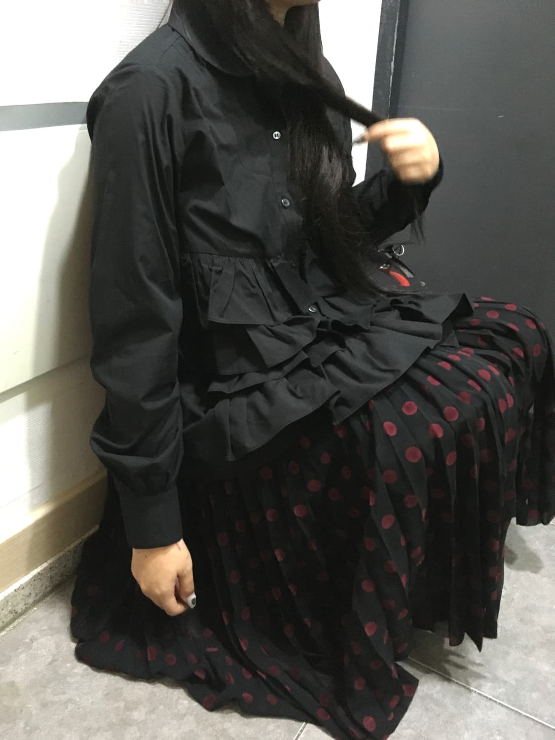 꼼데가르송 robe de chambre 도트 스커트 상품이미지2