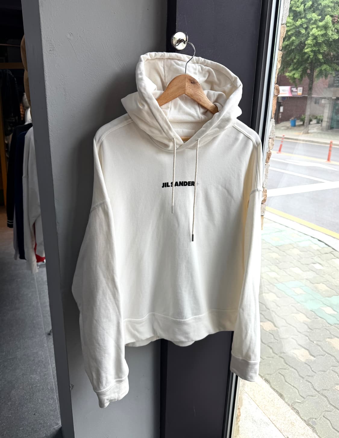 L/ 질샌더 로고프린팅 오버 후드티 상품이미지3