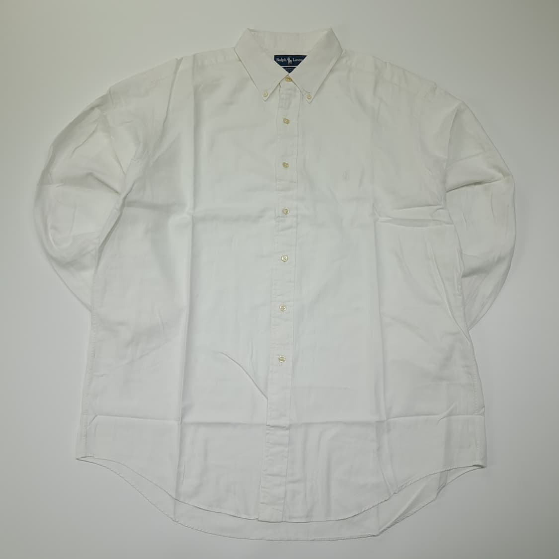 CL525 2XL 폴로 90s 홍콩판 코튼 버튼다운 화이트 셔츠 남방 상품이미지1