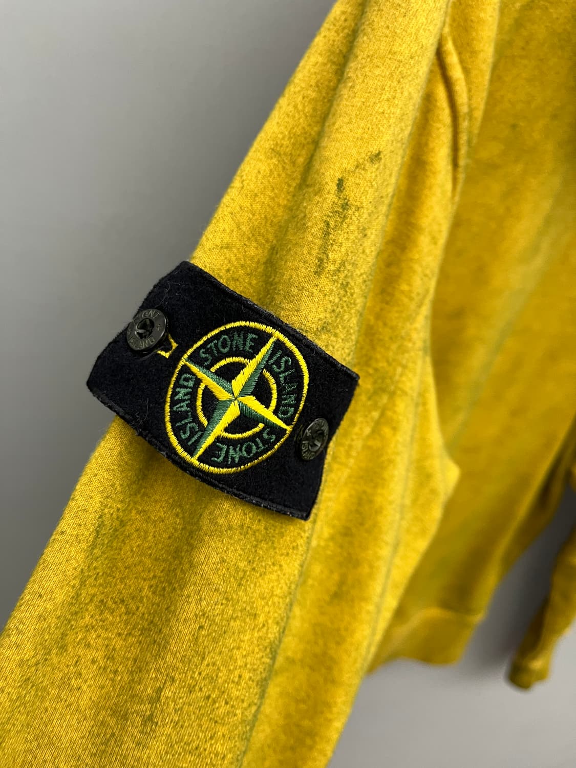 슈프림x스톤아일랜드 콜라보 후드 머스타드 상품이미지7