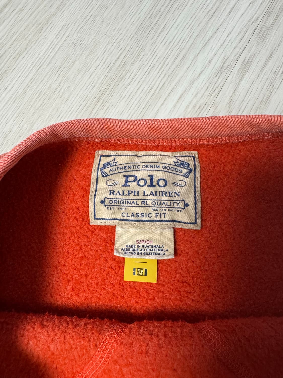 폴로 맨투맨 스웻 (약기모, 데님라인, 워싱) 상품이미지3