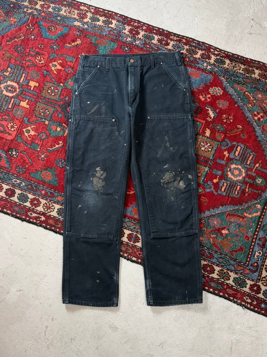 OG USA Made 칼하트 B01 더블니 블랙 칼하트 썩블니 카펜터 상품이미지1