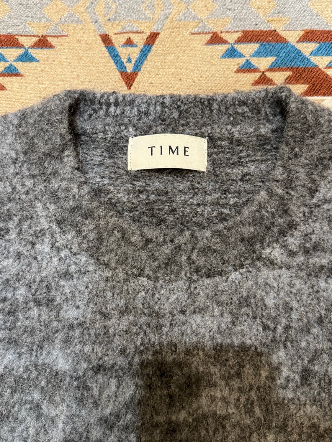 [L][100] 타임옴므 알파카 니트 그레이  상품이미지4
