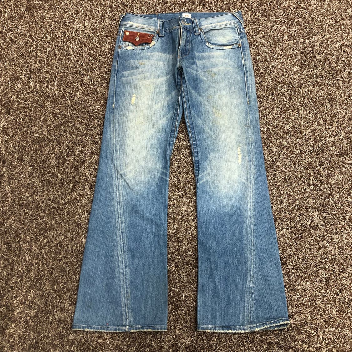 트루릴리전 월드투어 레더 포켓 플레어 부츠컷 데님 팬츠 상품이미지5