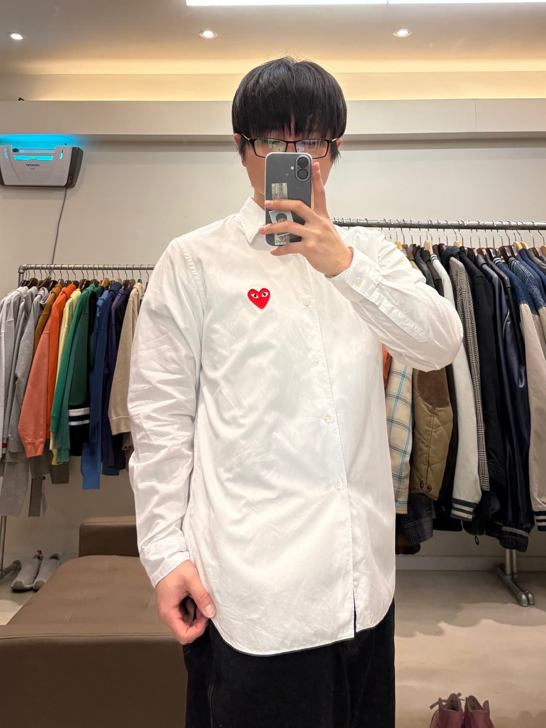 꼼데가르송 플레이 레드 와펜 셔츠 상품이미지9