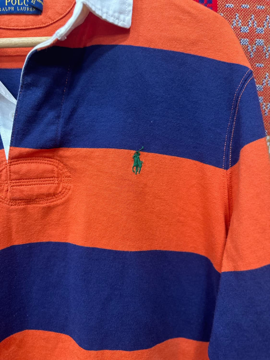 폴로랄프로렌 럭비티 오렌지네이비 L 상품이미지3