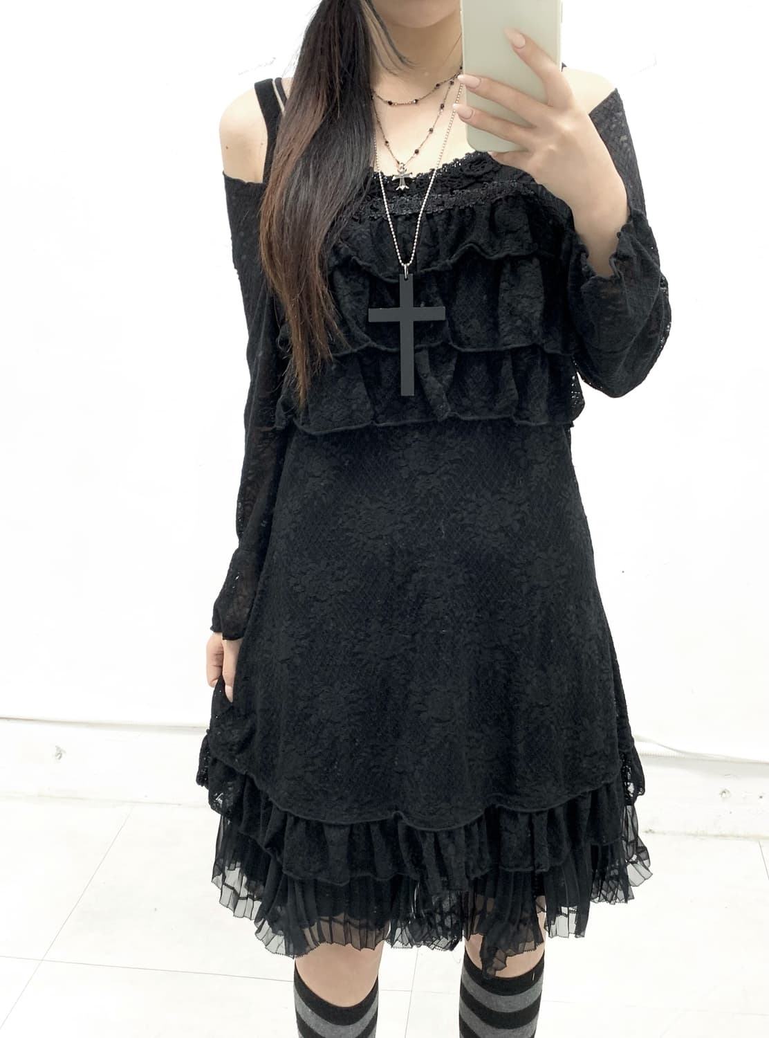 [ROSA CHERI] 코디셋 ! 고딕 고스 펑크 오프숄더 코디셋 상품이미지3