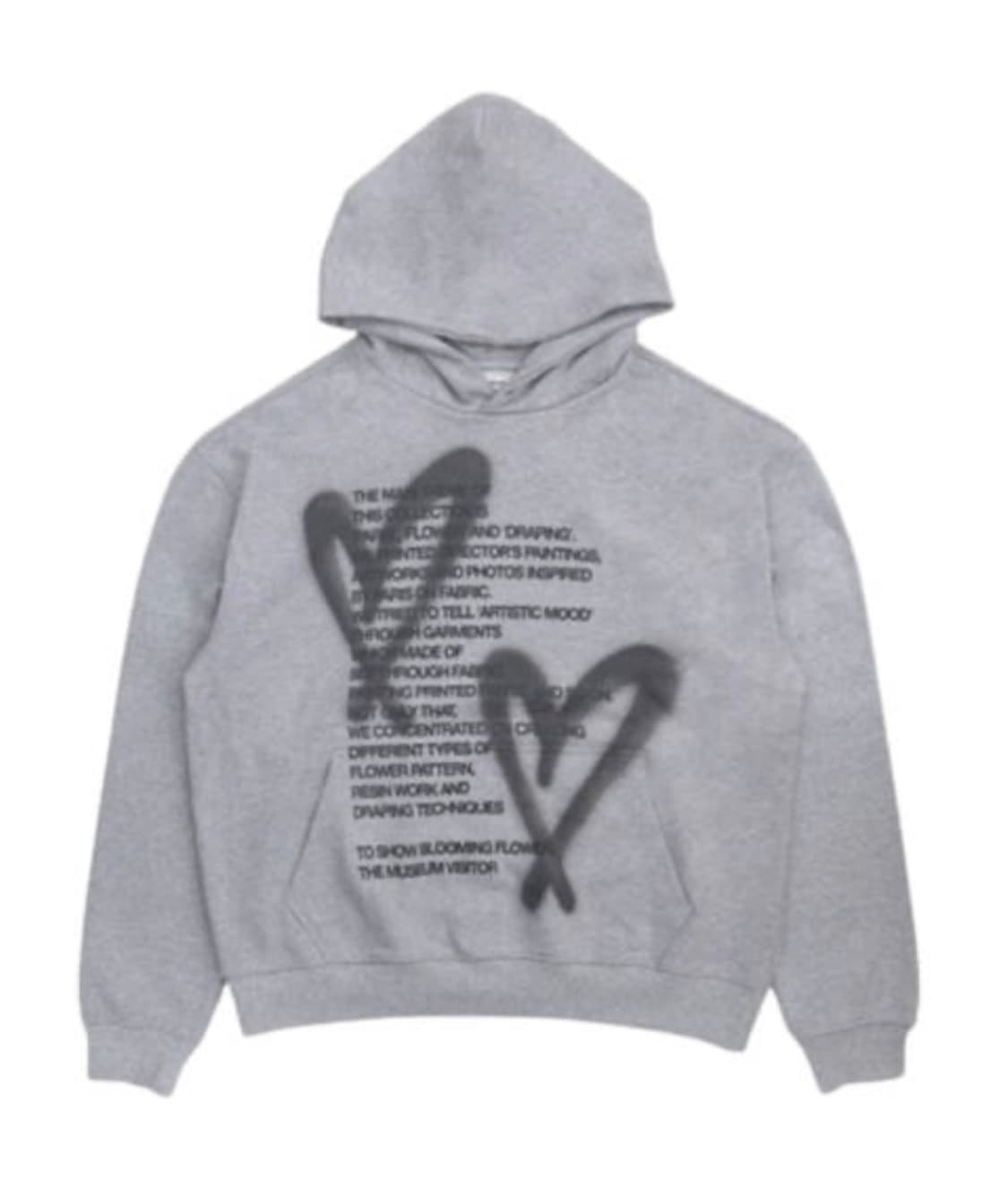 더뮤지엄비지터 하트 스프레이 프린티드 후드 M 상품이미지1