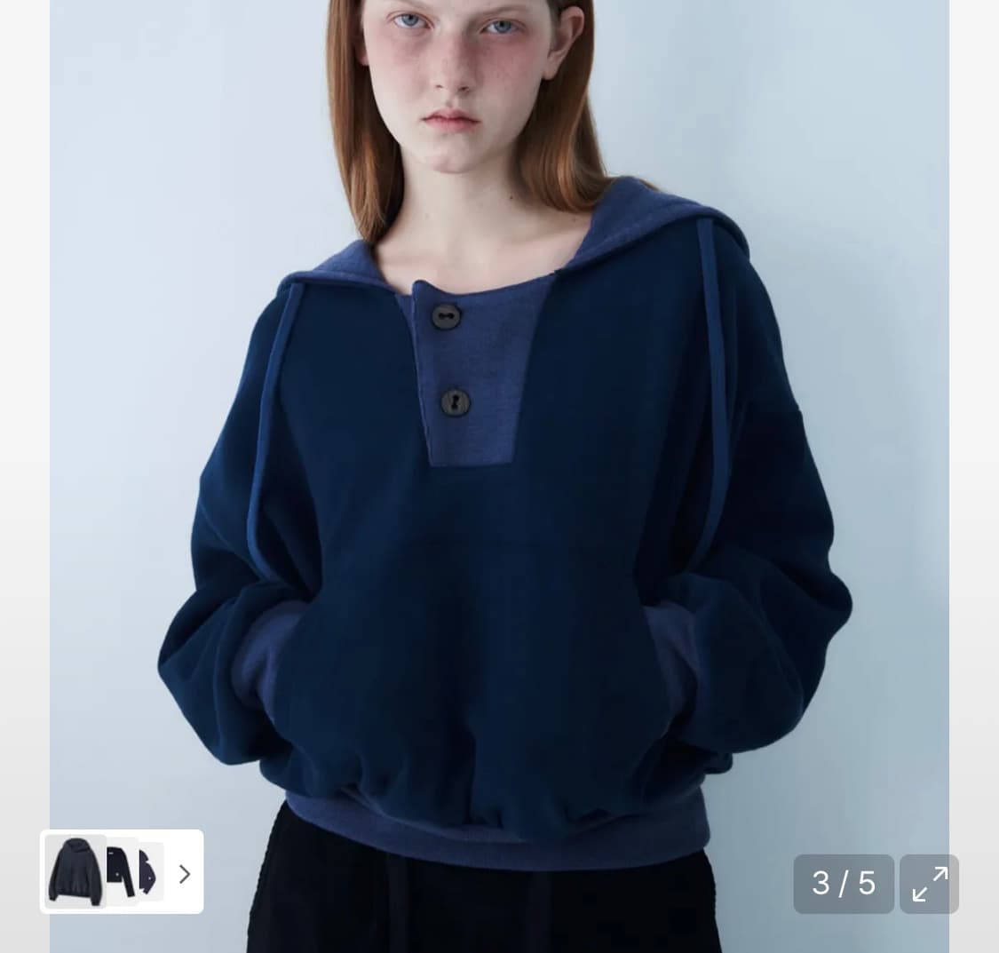 쎄쎄쎄 후드티 블루 상품이미지3