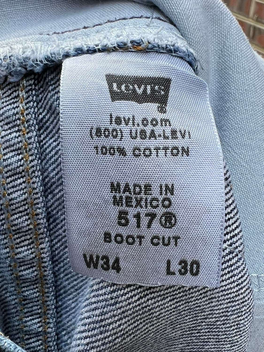 [34x30] 리바이스 517 부츠컷 데님 팬츠 플레어 청바지 상품이미지8