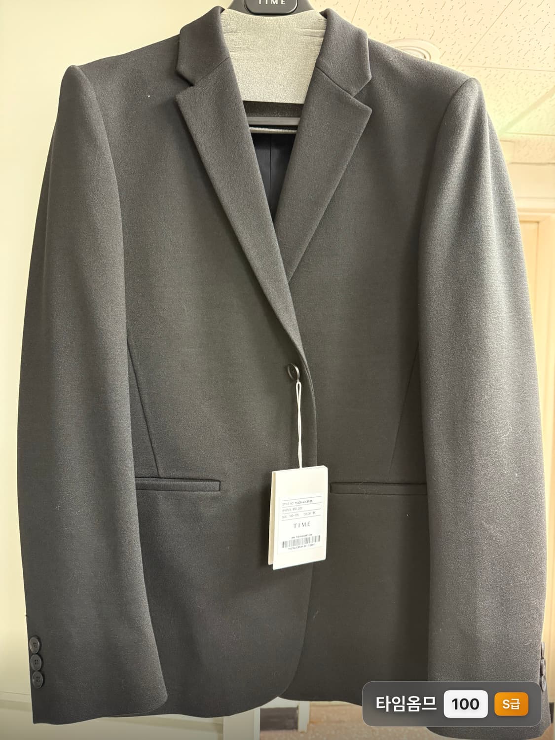 타임옴므 수트 블랙 미착용 상품이미지2