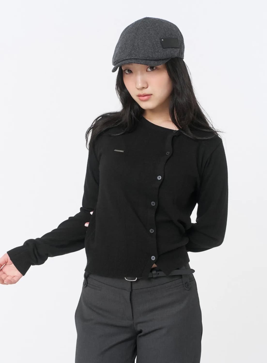 미세키서울 언발 가디건 unbalaced knit cardigan 상품이미지3