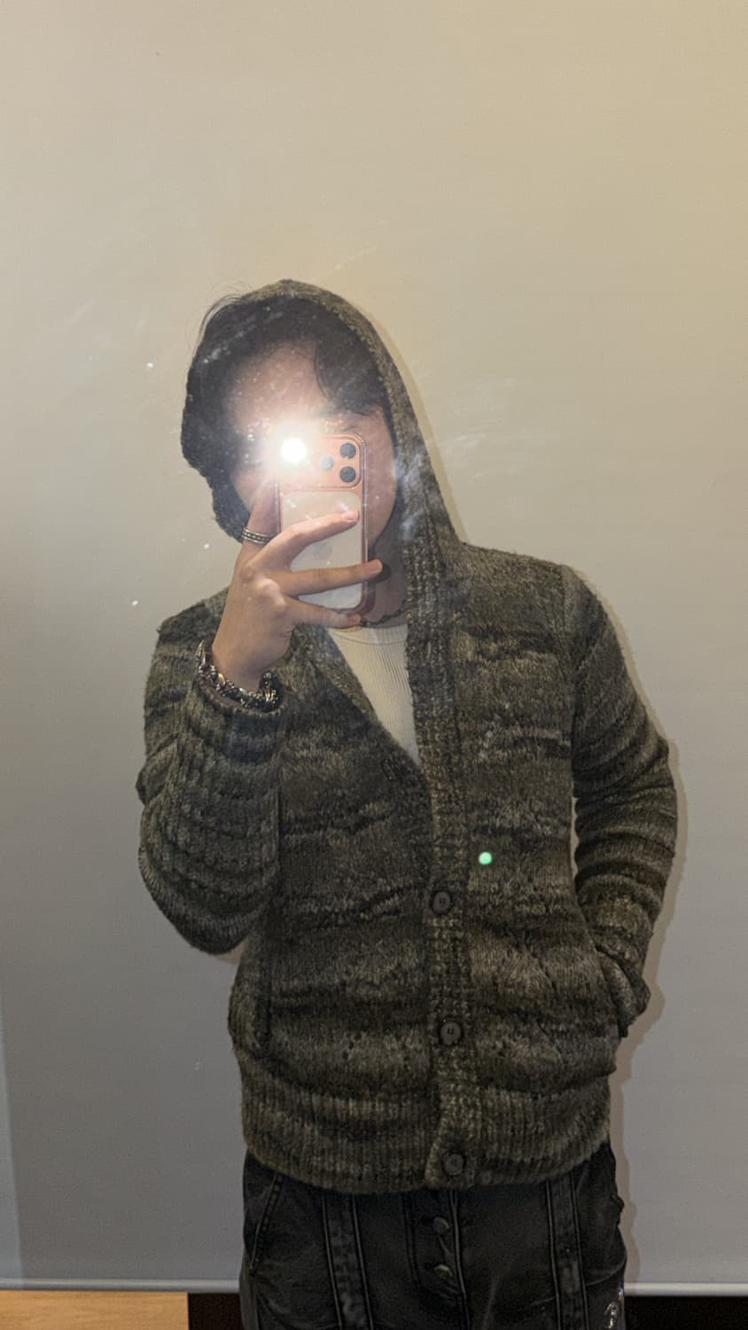 켈빈클라인 니트 버튼 후드 자켓 상품이미지2