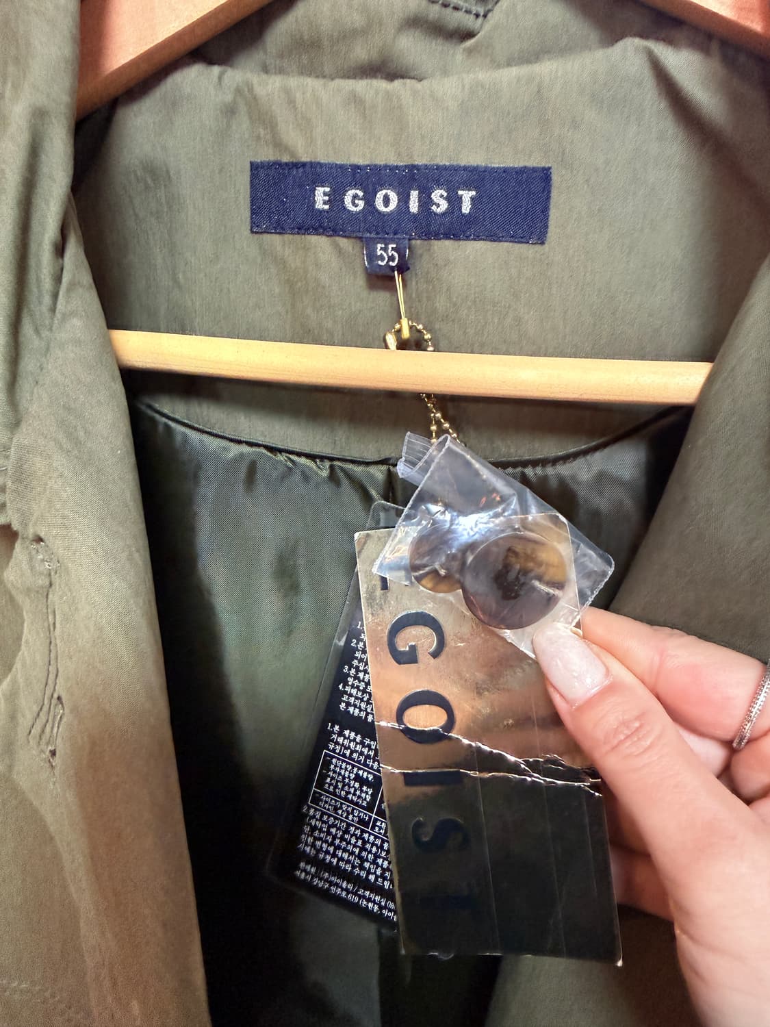 (새상품)에고이스트(EGOIST)벨트 트렌치코트 55 상품이미지6