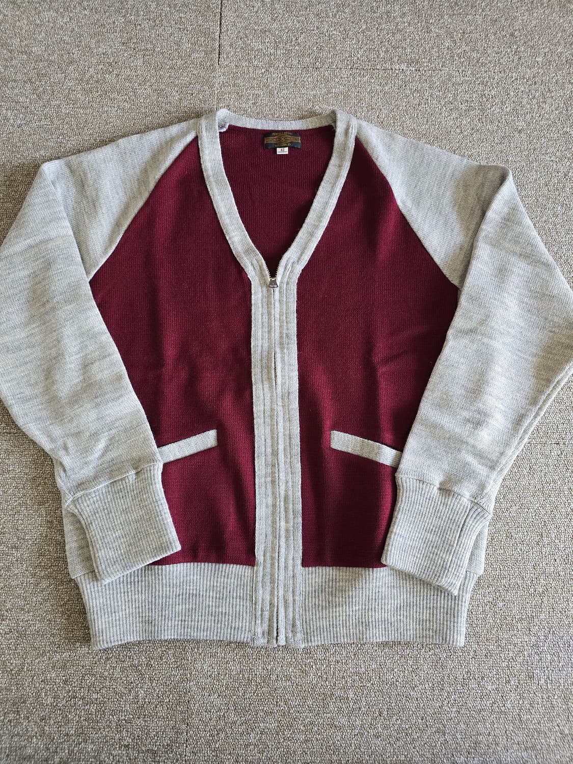 부처프로덕츠 투톤집업가디건42 ATLAST 타임원클로딩 엣라코 엣라스트 상품이미지1