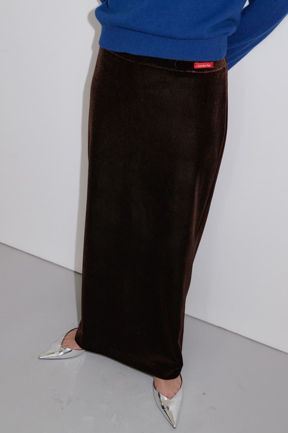 오버듀플레어 벨벳 스커트 상품이미지3