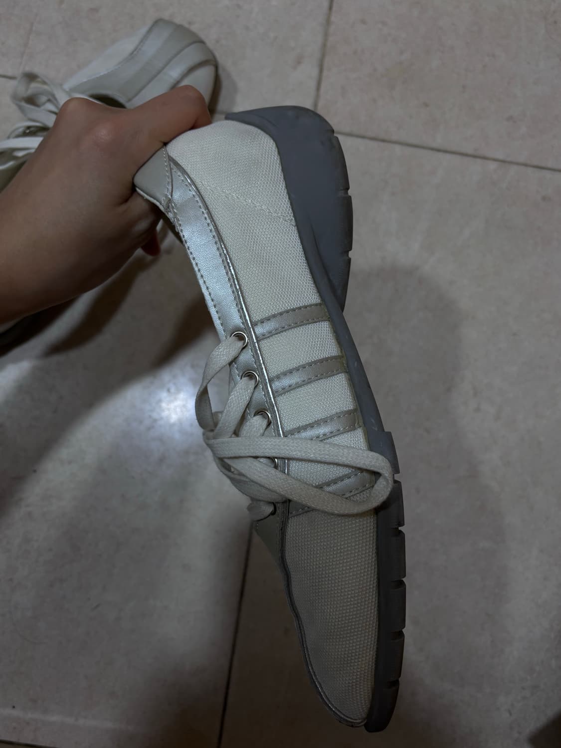 락피쉬웨더웨어 블리스 레이스업 스니커즈 크림펄 245 상품이미지7