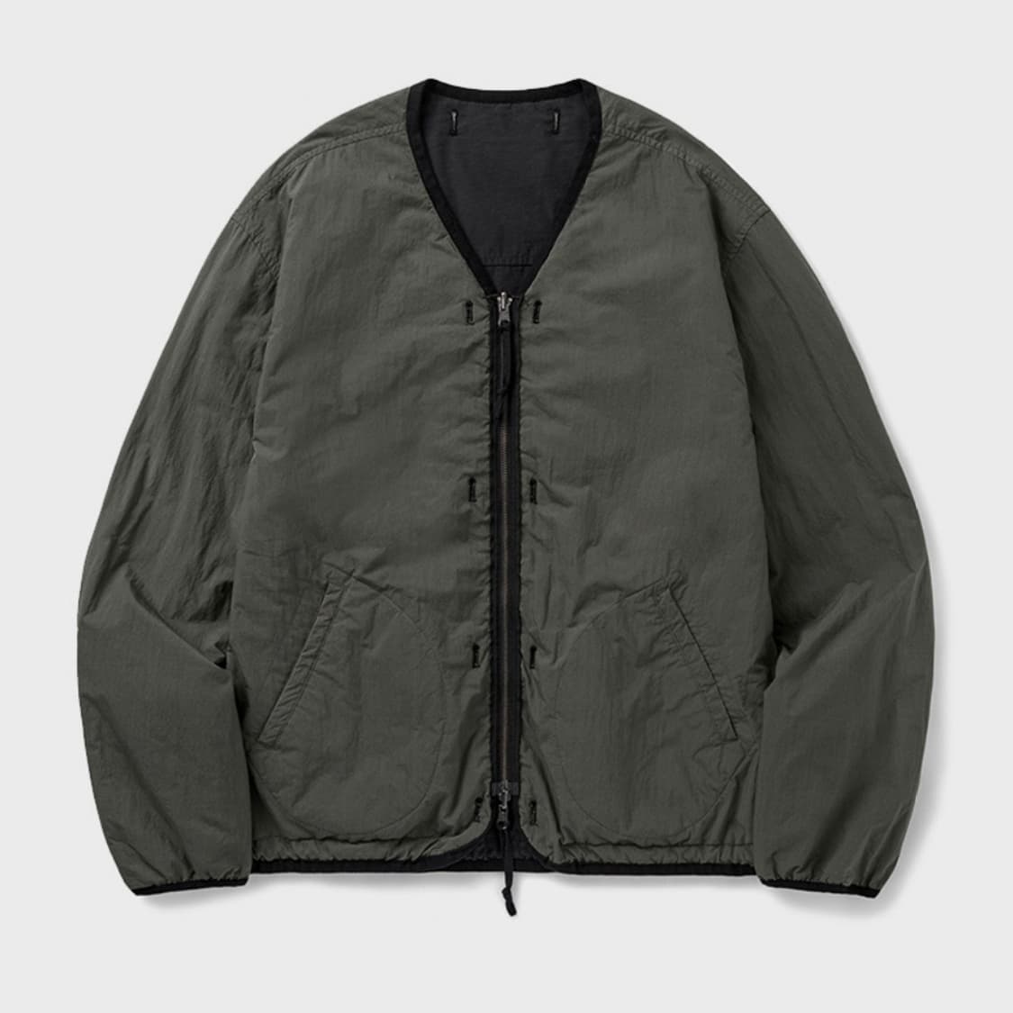 유니온블루 리버시블 라이너 자켓 블랙카키 상품이미지2