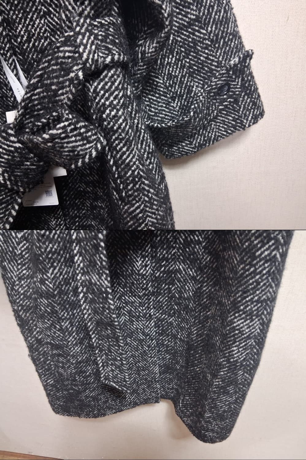 여성 두터운 양모 헤링본 롱코트 7788크기 새제품 상품이미지7