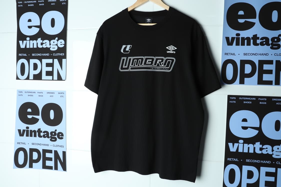 (L-XL) 엄브로 반팔 티셔츠 블랙 빅로고 블록코어-H33331 상품이미지2