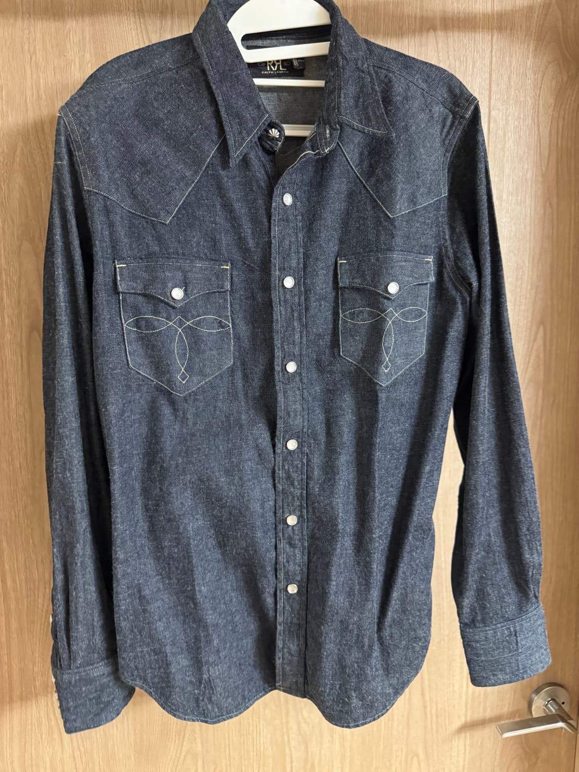 더블알엘(RRL) 슬림핏 데님 웨스턴 셔츠 M사이즈 상품이미지3