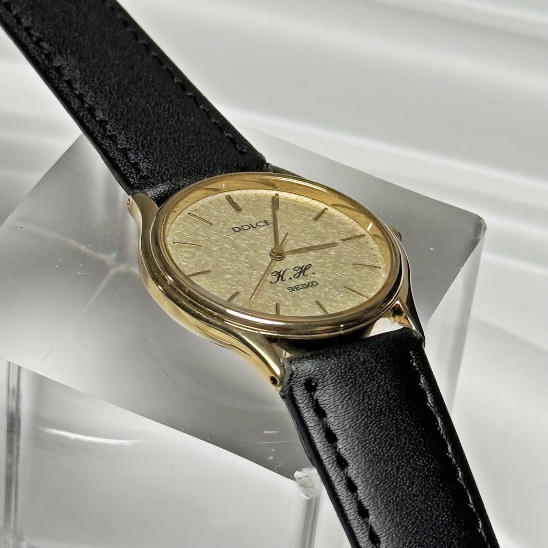 80's90's 세이코 빈티지 돌체 골드 텍스처 드레스 워치 상품이미지7