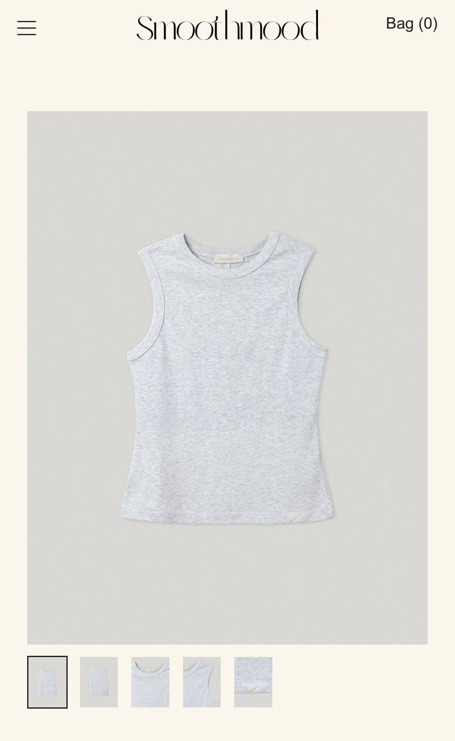 스무드무드 후드집업 그레이 + 슬리브리스 쇼츠 set 새상품 상품이미지2