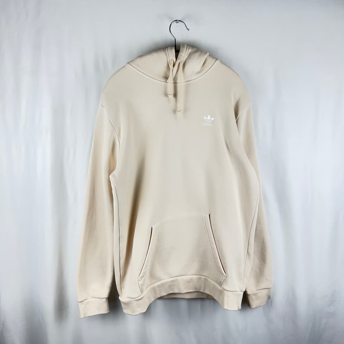 XL) 아디다스 트레포일 에센셜 기모 후드 티 아이보리 상품이미지2