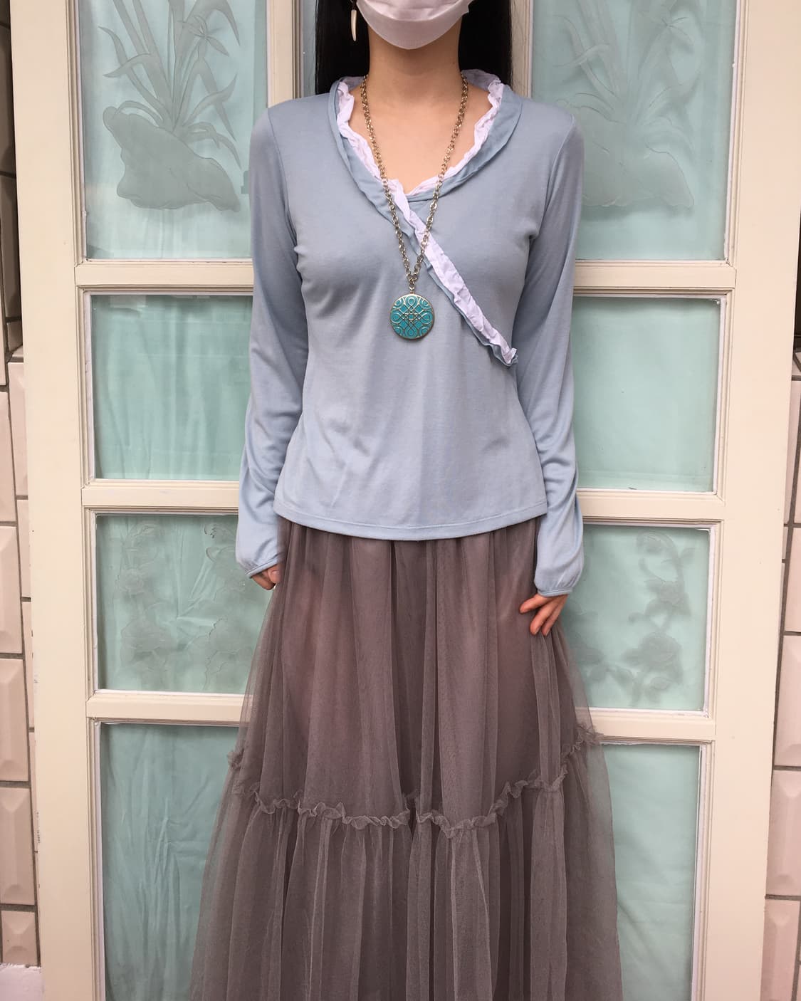 Line frill point sleeve 상품이미지1