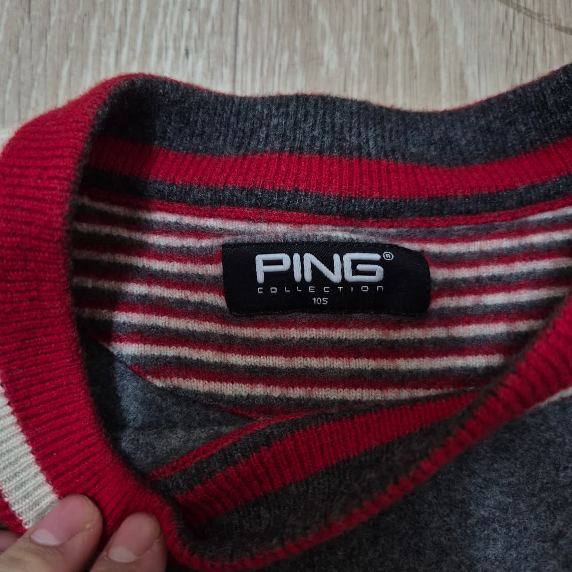 PING 핑 골프 컬렉션 골프웨어 자수로고 라운드 니트 XL(105) 상품이미지5