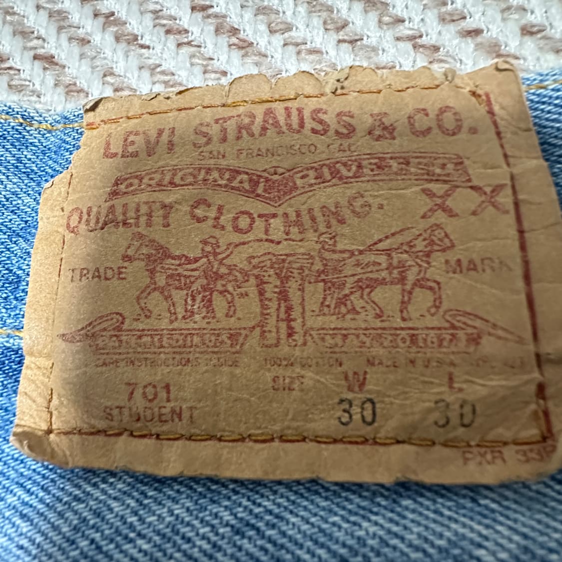 LEVI'S 701 90's usa made denim pants 상품이미지4