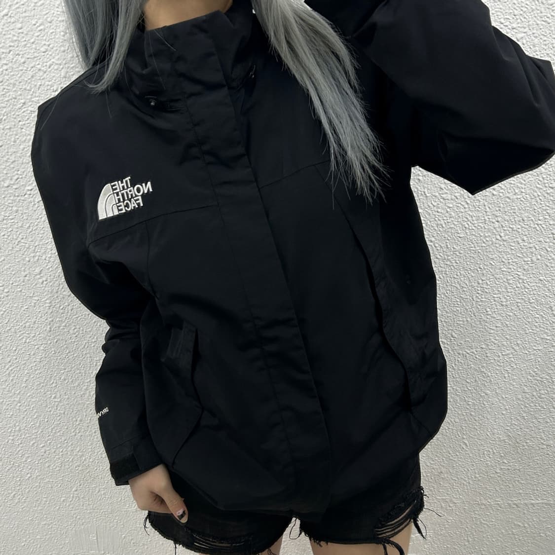 노스페이스 로고 블랙 바람막이 M 상품이미지2