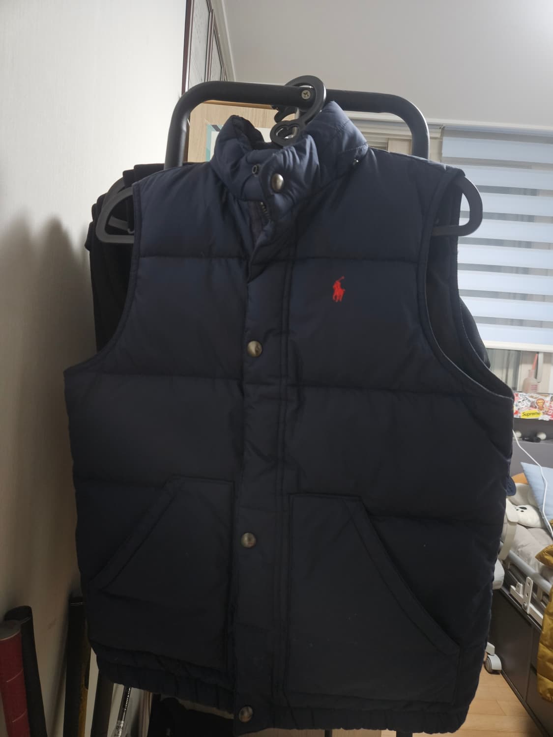 폴로 랄프로렌 패딩조끼 네이비 (정품) 상태좋음 상품이미지1