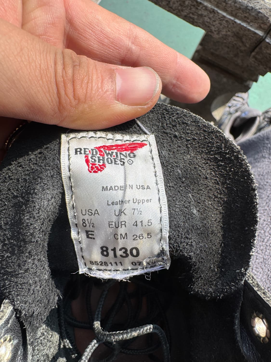 레드윙 8130 블랙 목토 워커 265mm 상품이미지6