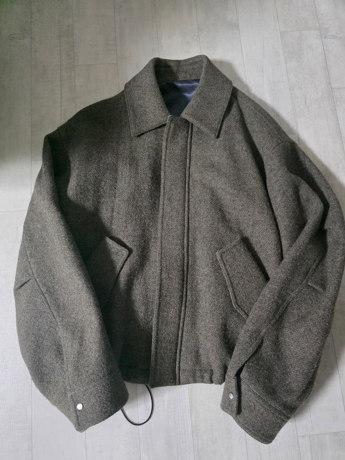 포커페이스 해리스 트위드 오버사이즈 블루종 46 상품이미지1