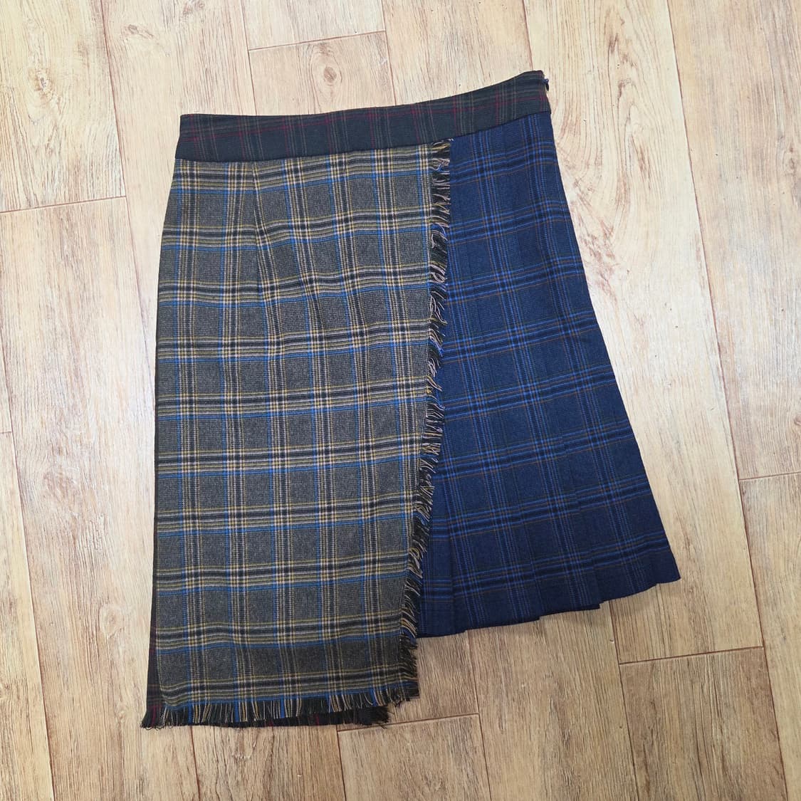 니어앤디어(Near&Dear) 체크 콤비 플리츠 스커트 55 상품이미지6