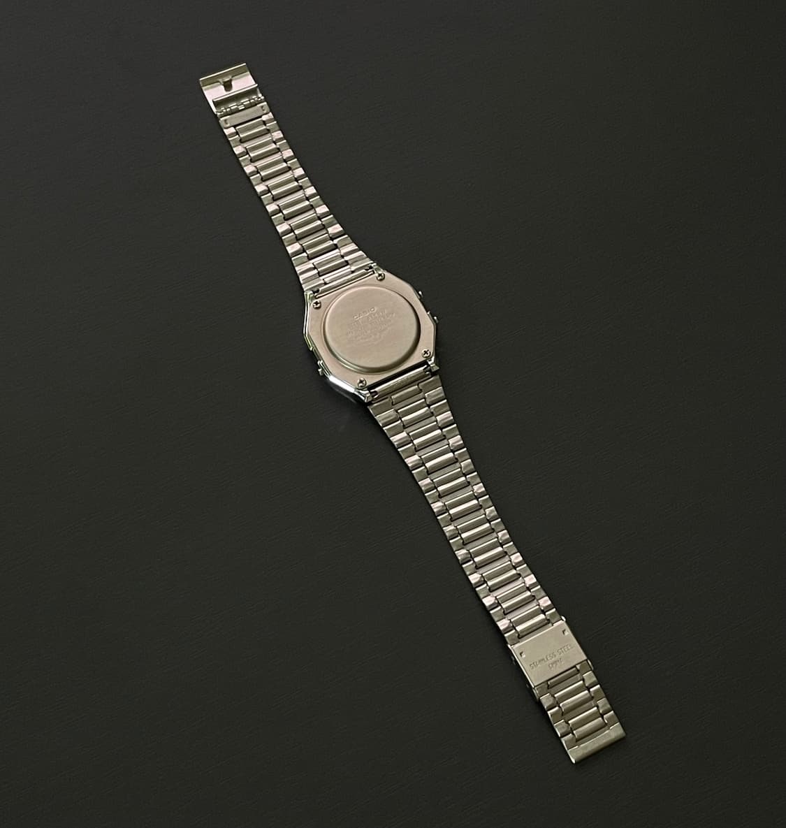 [풀구성] 카시오 A158WA-1DF 빈티지 레트로 디지털 메탈 시계 상품이미지5