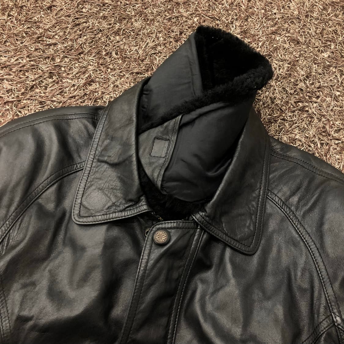 빈티지 양가죽 봄버 레더 가죽 자켓 상품이미지4