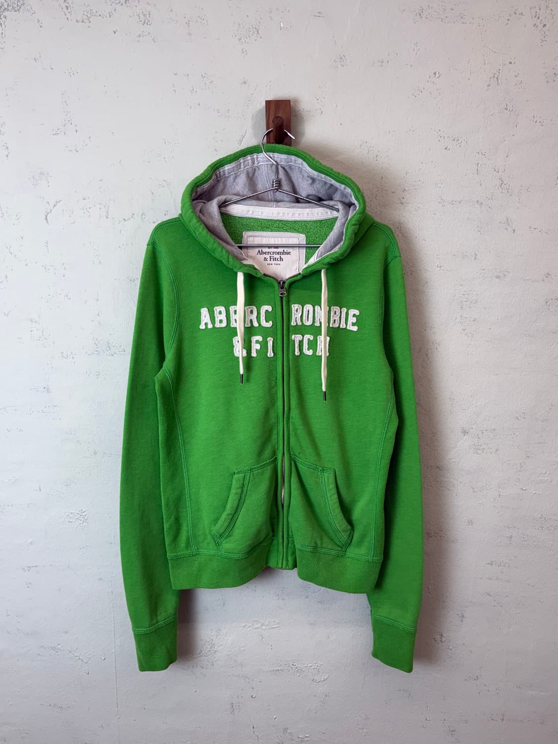 아베크롬비 로고 그린 후드집업 상품이미지1