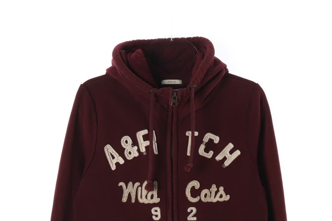 아베크롬비 버건디 빈티지 후드 집업 S 상품이미지3