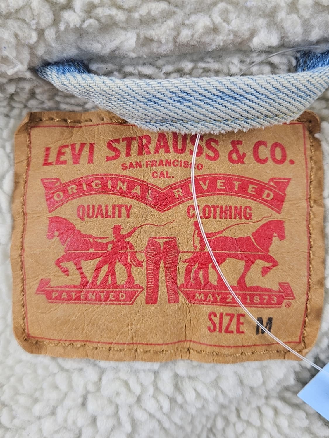 리바이스 쉐르파 라이닝 워싱 데님 트러커 자켓 ( M ) / 11022 상품이미지8