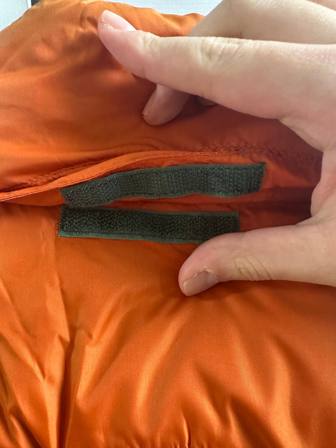 NORTHFACE 노스페이스 주황 오렌지 중앙 로고 눕시 패딩 상품이미지9