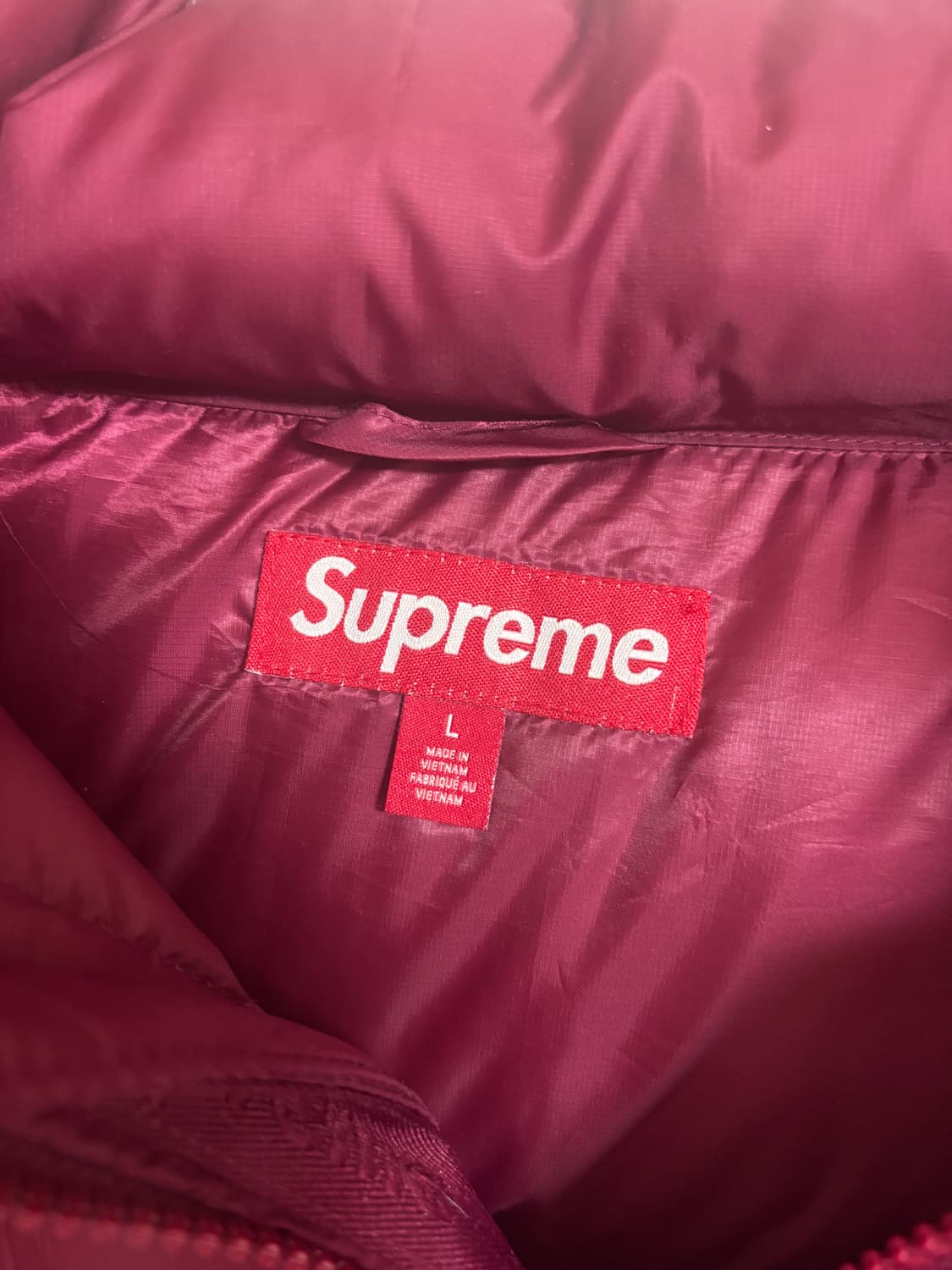 슈프림 700-필 다운 라이트웨이트 퍼퍼 자켓 마젠타 - 24FW 상품이미지2