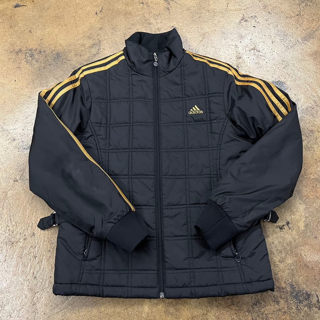 [정품/85] 아디다스 삼선 패딩 블랙 골드 b15 상품이미지2