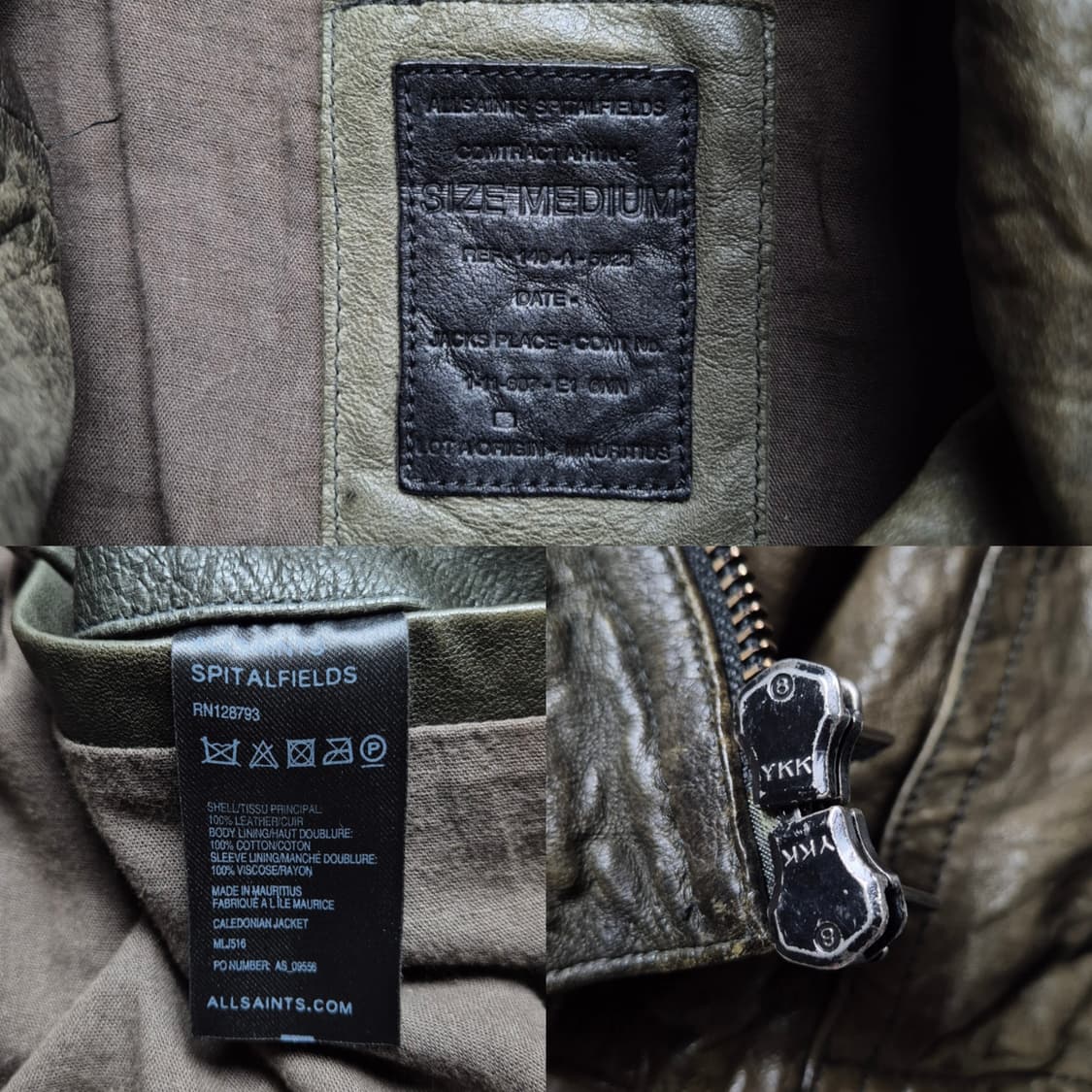 [M] 올세인츠 하이넥 리얼레더자켓 상품이미지9