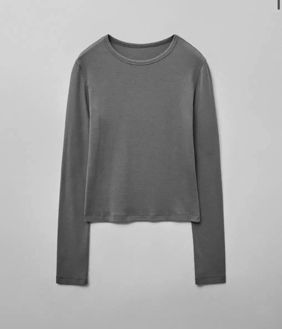 헬레네파리스 올데이 라운드 티셔츠 그레이 긴팔 상품이미지2