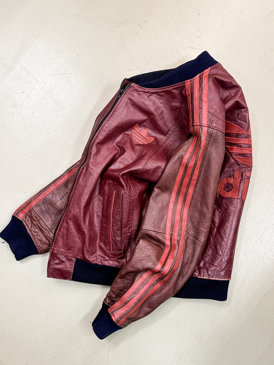아디다스 80's 빅 트리포일 레더 자켓 상품이미지7