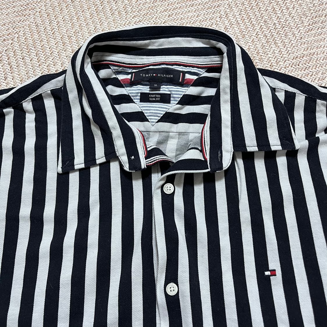 [정품] 타미 블랙 스트라이프 면소재 셔츠 [ XL ] 상품이미지3